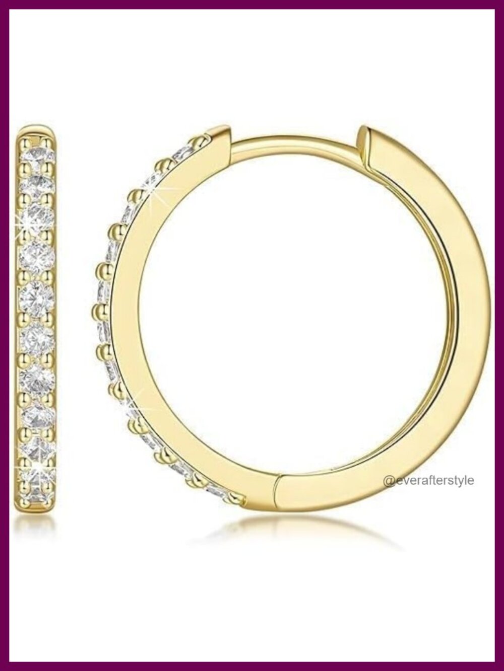 14k Gold Plated Hoop Earrings for Women Dainty Sleek Chic